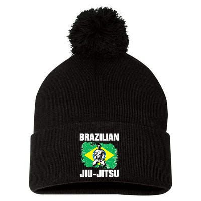 Bjj Brazilian Jiu Jitsu Pom Pom 12in Knit Beanie
