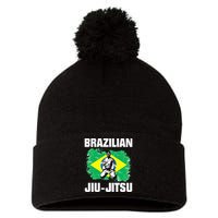 Bjj Brazilian Jiu Jitsu Pom Pom 12in Knit Beanie