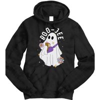 Boujee Boo Jee Spooky Season Cute Ghost Halloween Costume Tie Dye Hoodie