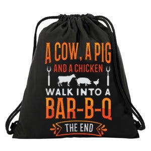 Barbecue BBQ Joke GIft For Grill Master Chef Drawstring Bag