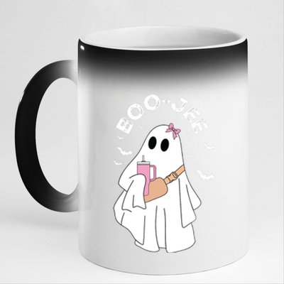 Boujee Boo Jee Ghost Halloween Girl Kids Boy Spooky Season 11oz Black Color Changing Mug