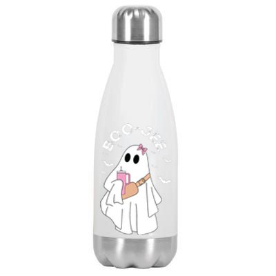 Boujee Boo Jee Ghost Halloween Girl Kids Boy Spooky Season Stainless Steel Insulated Water Bottle