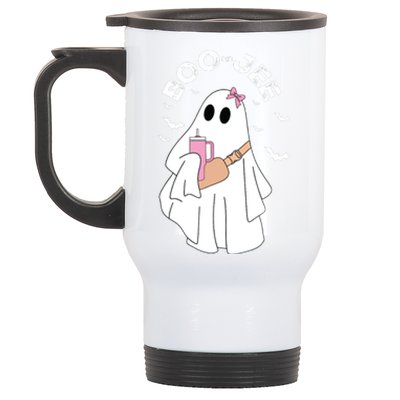 Boujee Boo Jee Ghost Halloween Girl Kids Boy Spooky Season Stainless Steel Travel Mug