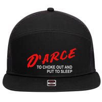 Bjj Brazilian Jiu Jitsu Darce Choke 7 Panel Mesh Trucker Snapback Hat