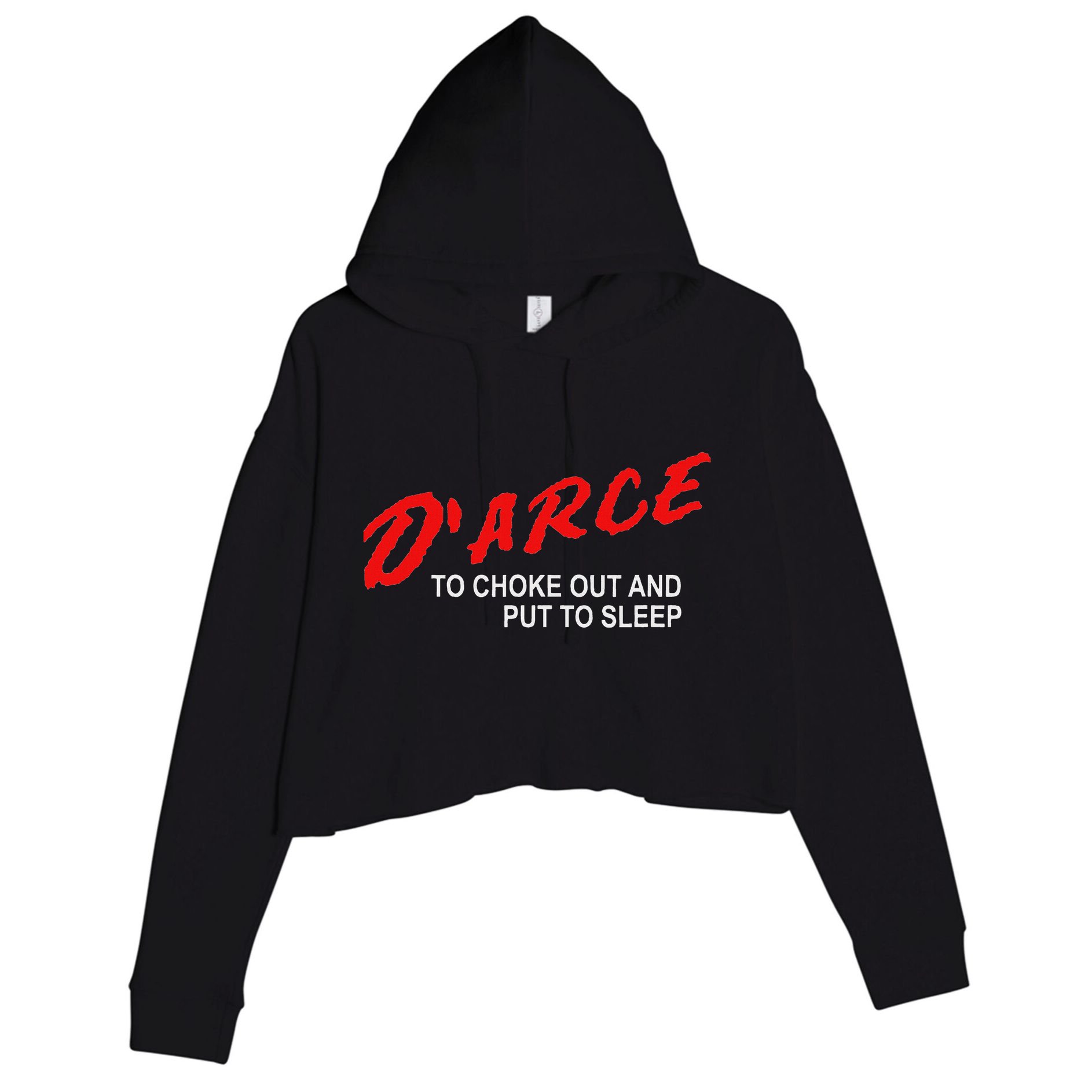 Bjj Brazilian Jiu Jitsu Darce Choke Crop Fleece Hoodie
