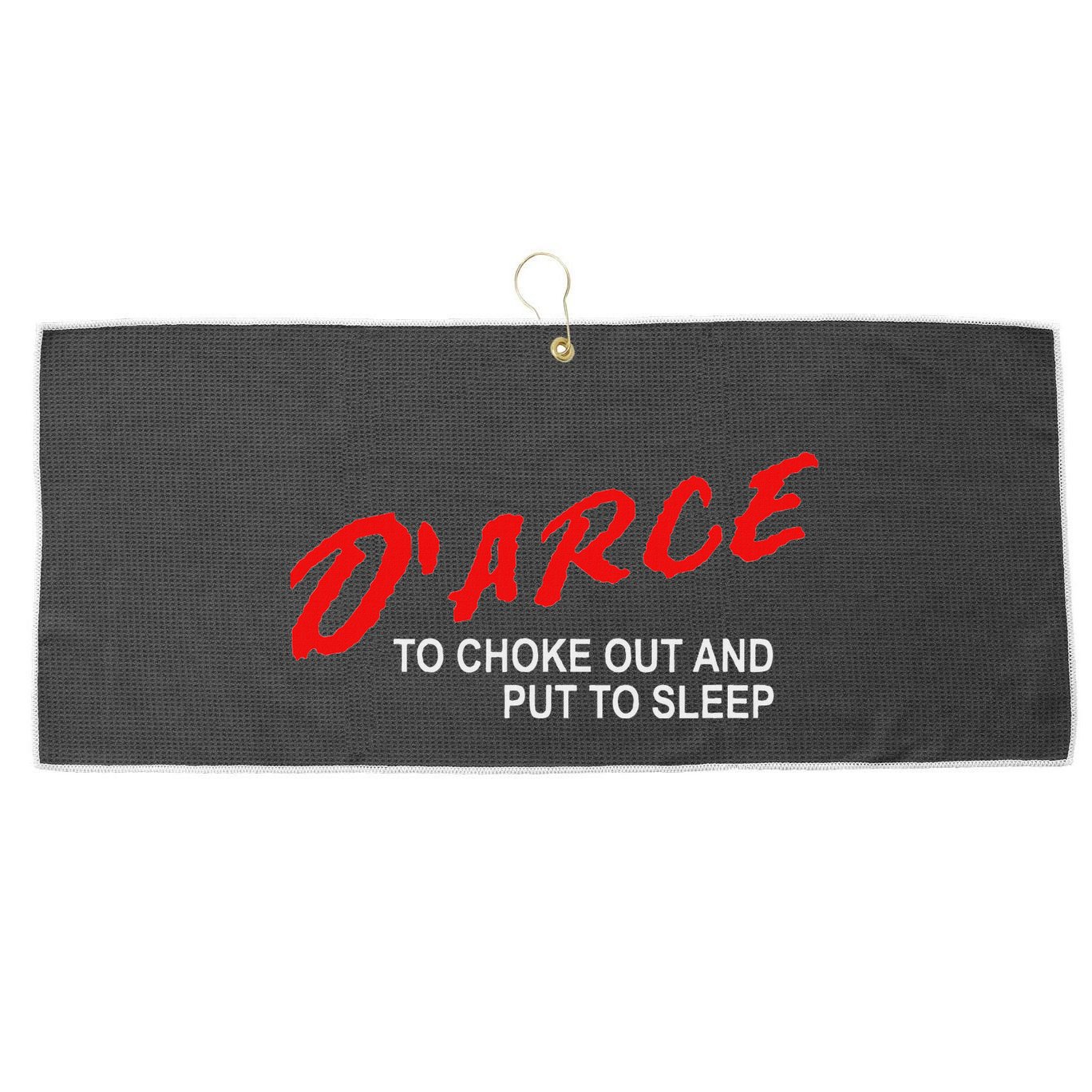 Bjj Brazilian Jiu Jitsu Darce Choke Large Microfiber Waffle Golf Towel