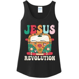 Boho Bus Jesus-Revolution, Christian Faith Based Jesus Ladies Essential Tank