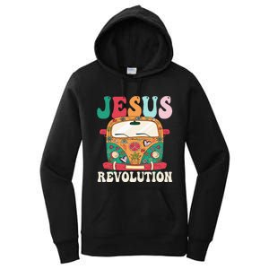 Boho Bus Jesus-Revolution, Christian Faith Based Jesus Women's Pullover Hoodie