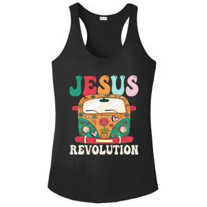 Boho Bus Jesus-Revolution, Christian Faith Based Jesus Ladies PosiCharge Competitor Racerback Tank