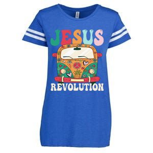 Boho Bus Jesus-Revolution, Christian Faith Based Jesus Enza Ladies Jersey Football T-Shirt