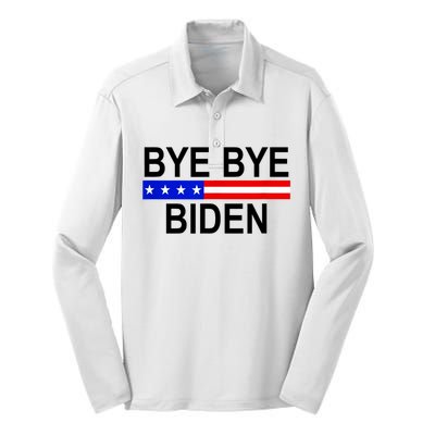 Bye Bye Joe Biden Silk Touch Performance Long Sleeve Polo