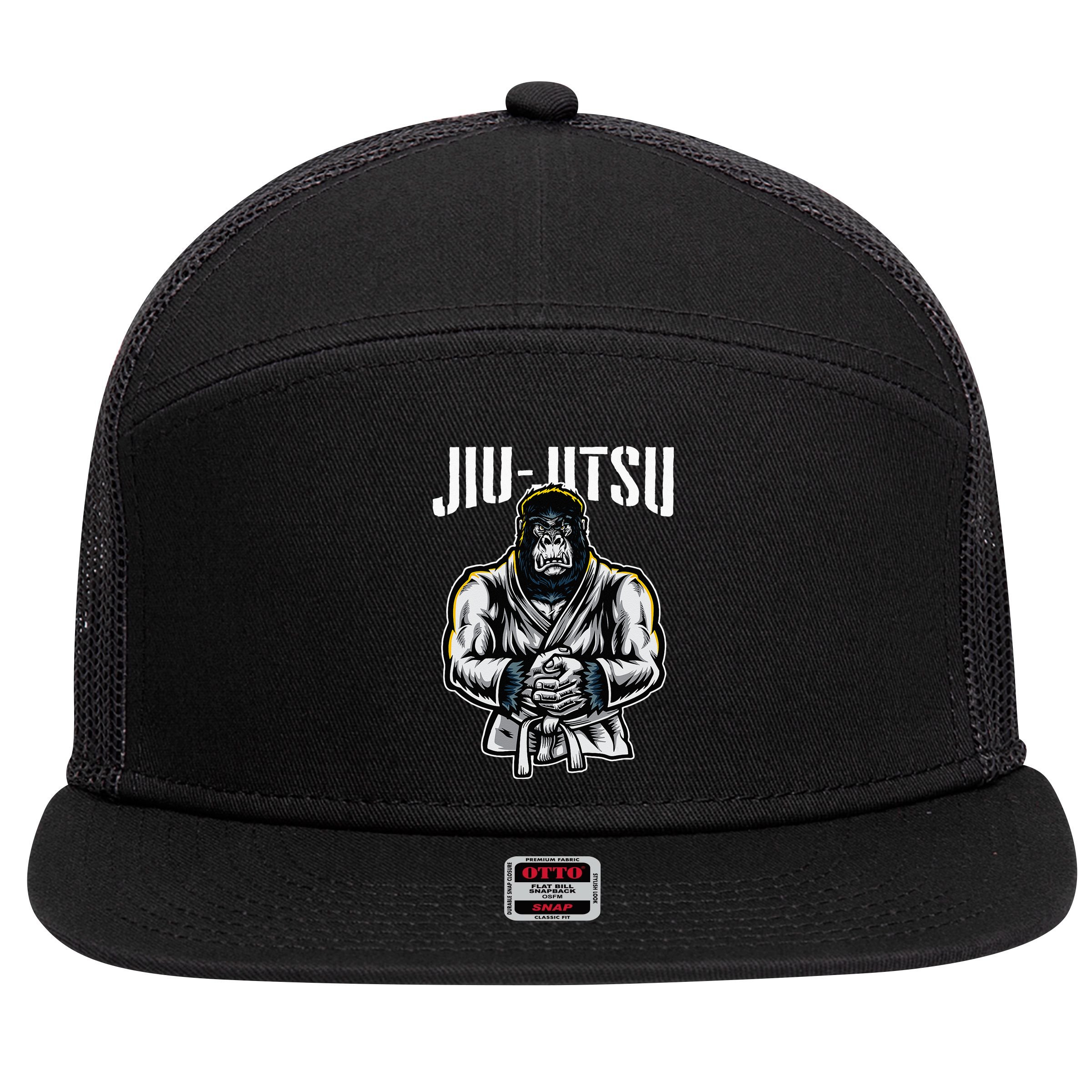 BJJ Brazilian Jiu Jitsu 7 Panel Mesh Trucker Snapback Hat