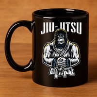 BJJ Brazilian Jiu Jitsu 11oz C Handle Ceramic Mug
