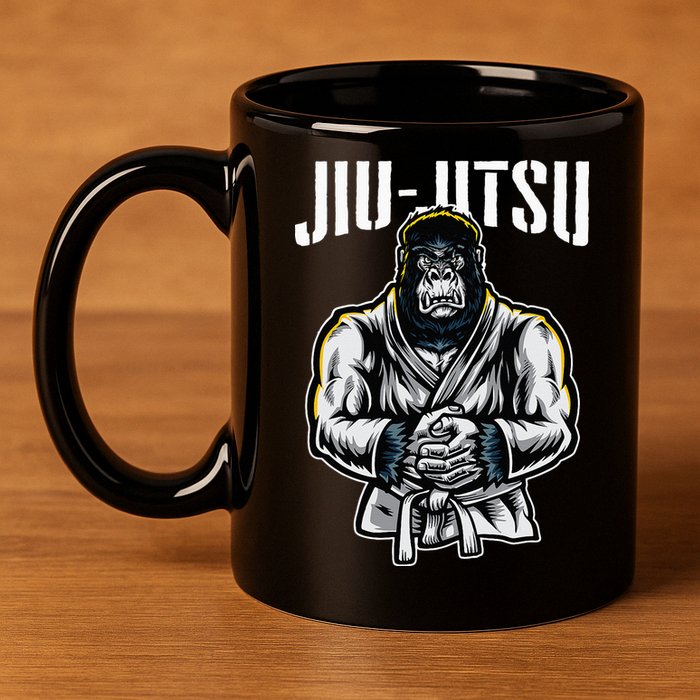 BJJ Brazilian Jiu Jitsu 11oz C Handle Ceramic Mug