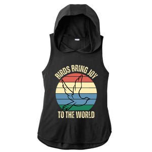 Birds Bring Joy To The World Parrot Inspirational Motivation Gift Ladies PosiCharge Tri-Blend Wicking Draft Hoodie Tank