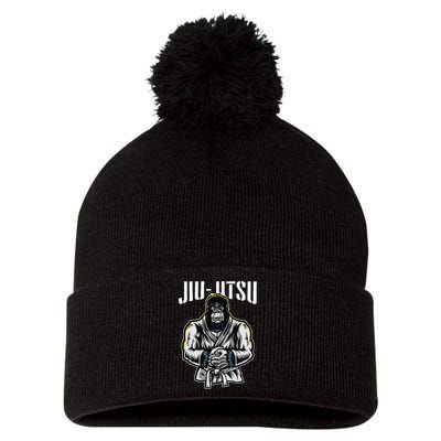 Bjj Brazilian Jiu Jitsu Pom Pom 12in Knit Beanie