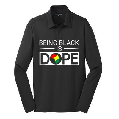 Black Black King Dad Black Queen Dope Leader Cool Gift Silk Touch Performance Long Sleeve Polo