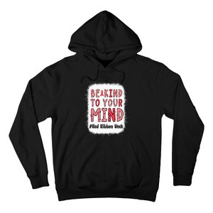 Bleached Be Kind To Your Mind Leopard Red Ribbon Week Hoodie