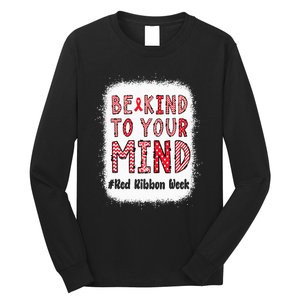 Bleached Be Kind To Your Mind Leopard Red Ribbon Week Long Sleeve Shirt