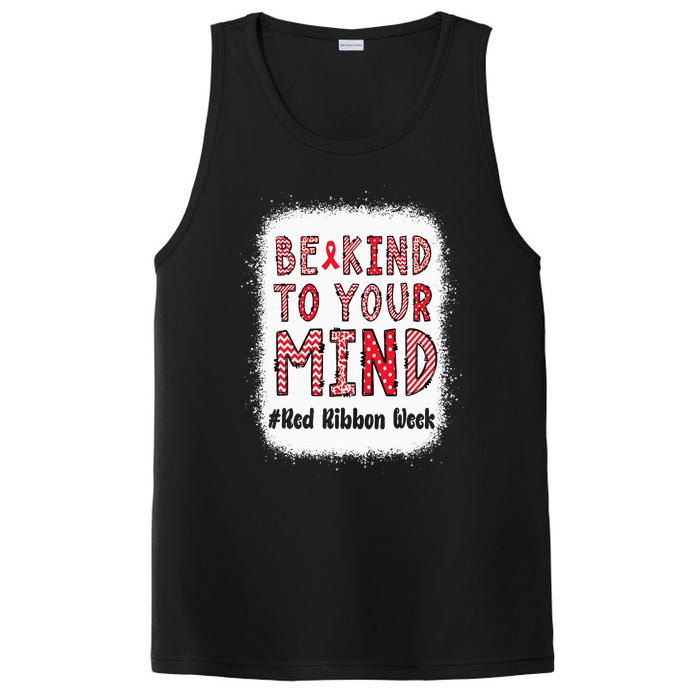 Bleached Be Kind To Your Mind Leopard Red Ribbon Week PosiCharge Competitor Tank