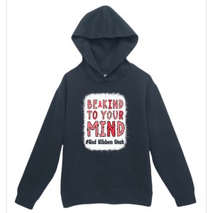 Bleached Be Kind To Your Mind Leopard Red Ribbon Week Urban Pullover Hoodie