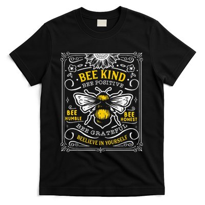 Bumblebee Bee Kind Bee Humble Save The Bees Cottage Core T-Shirt