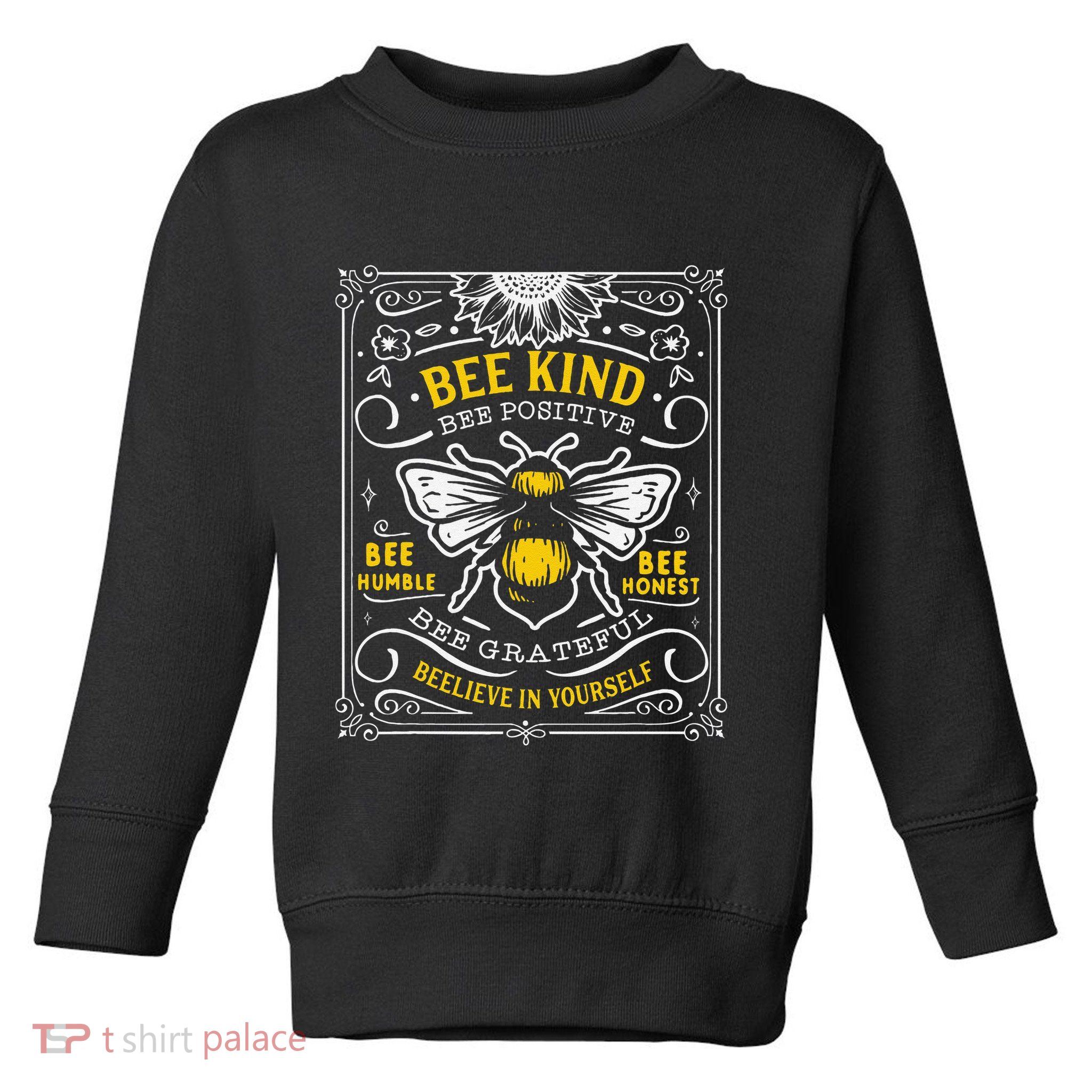 Bumblebee Bee Kind Bee Humble Save The Bees Cottage Core Toddler Sweatshirt