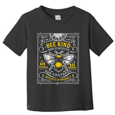 Bumblebee Bee Kind Bee Humble Save The Bees Cottage Core Toddler T-Shirt