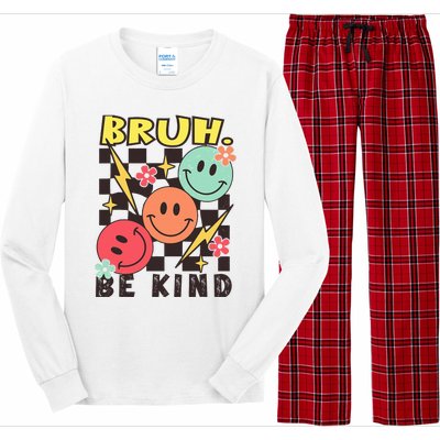 Bruh Be Kind Funny Orange Anti Bullying Unity Day Long Sleeve Pajama Set