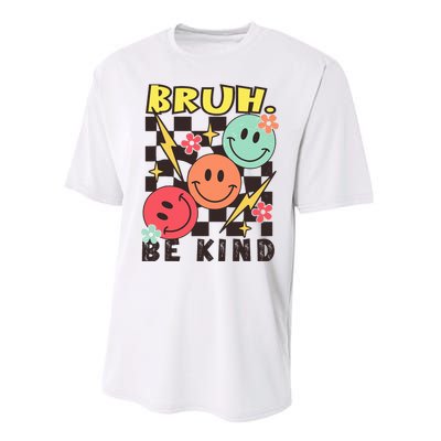 Bruh Be Kind Funny Orange Anti Bullying Unity Day Performance Sprint T-Shirt