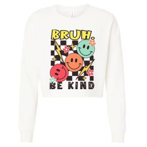 Bruh Be Kind Funny Orange Anti Bullying Unity Day Cropped Pullover Crew