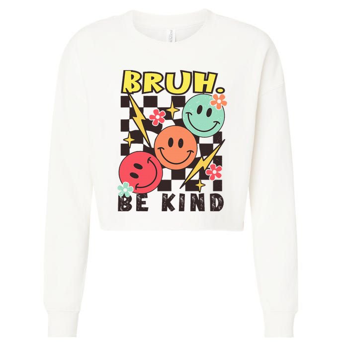 Bruh Be Kind Funny Orange Anti Bullying Unity Day Cropped Pullover Crew