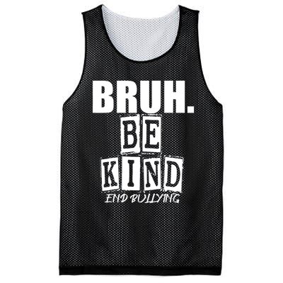 Bruh Be Kind Funny Orange Anti Bullying Unity Day Mesh Reversible Basketball Jersey Tank