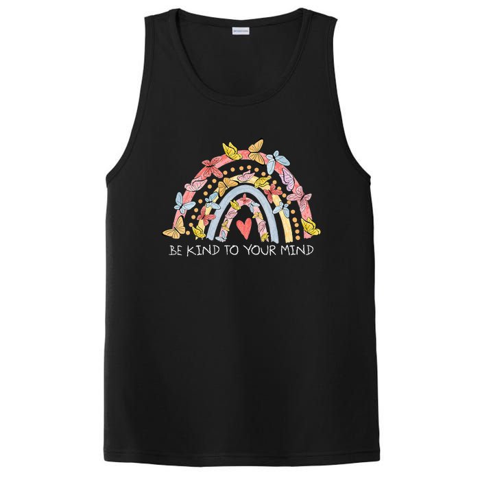 Butterflies Be Kind To Your Mind Rainbow Mental Health PosiCharge Competitor Tank