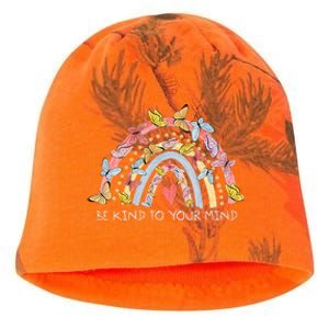 Butterflies Be Kind To Your Mind Rainbow Mental Health Kati - Camo Knit Beanie