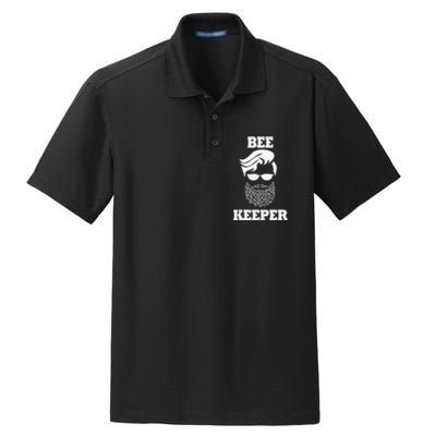 Beekeeper bee keeper funny bees beard Dry Zone Grid Polo