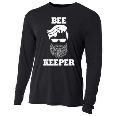 Beekeeper bee keeper funny bees beard Cooling Performance Long Sleeve Crew