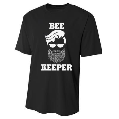 Beekeeper bee keeper funny bees beard Performance Sprint T-Shirt