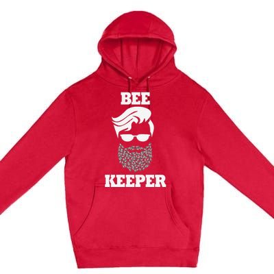 Beekeeper bee keeper funny bees beard Premium Pullover Hoodie