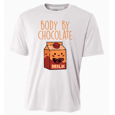 Body By Kawaii Chocolate Milk Drink Workout Chocolate Milk Cooling Performance Crew T-Shirt