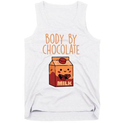 Body By Kawaii Chocolate Milk Drink Workout Chocolate Milk Tank Top