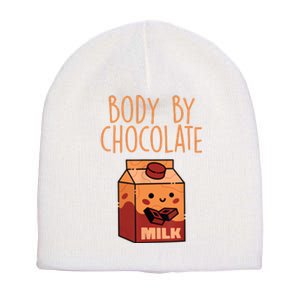 Body By Kawaii Chocolate Milk Drink Workout Chocolate Milk Short Acrylic Beanie