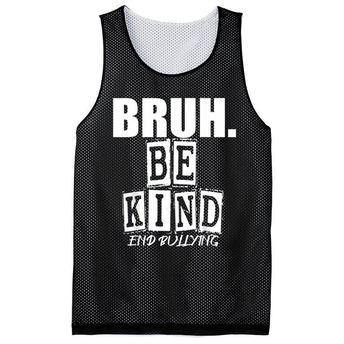 Bruh Be Kind Funny Orange Anti Bullying Unity Day Mesh Reversible Basketball Jersey Tank