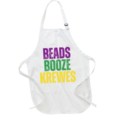 Beads Booze Krewes Mardi Gras Vintage Apron