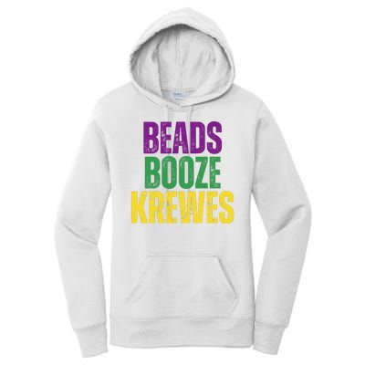 Beads Booze Krewes Mardi Gras Vintage Women's Pullover Hoodie