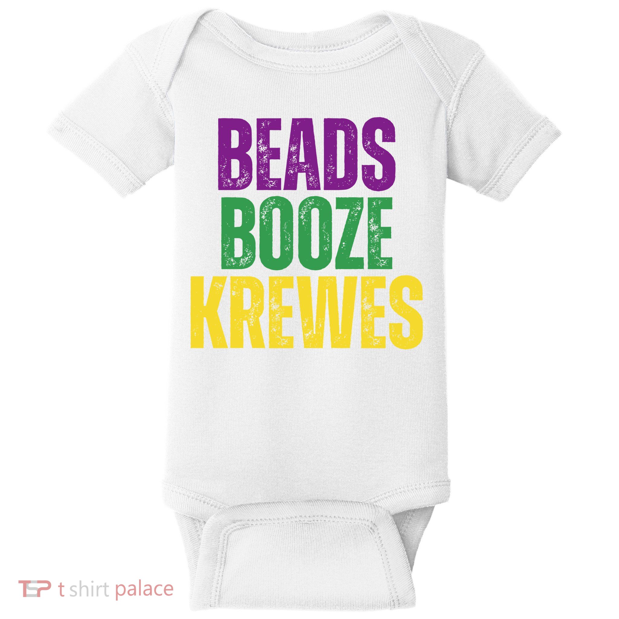 Beads Booze Krewes Mardi Gras Vintage Baby Bodysuit