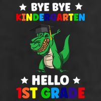 Bye Bye Kindergarten Hello 1St Grade 1St Grade Gift 7 Panel Mesh Trucker Snapback Hat