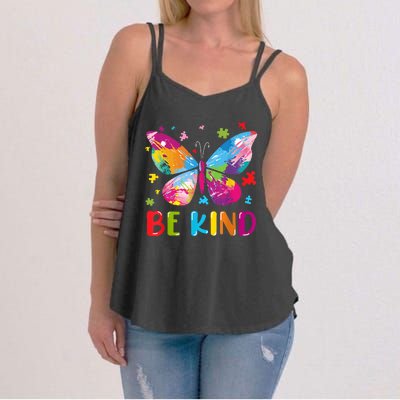 Butterfly Be Kind Autism Awareness Women's Strappy Tank