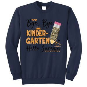 Bye Bye Kindergarten Hello Summer Leopard Last Day Of School Sweatshirt