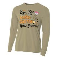 Bye Bye Kindergarten Hello Summer Leopard Last Day Of School Cooling Performance Long Sleeve Crew